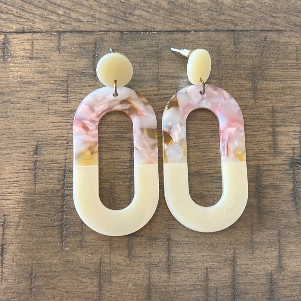 Pink and Yellow Earrings